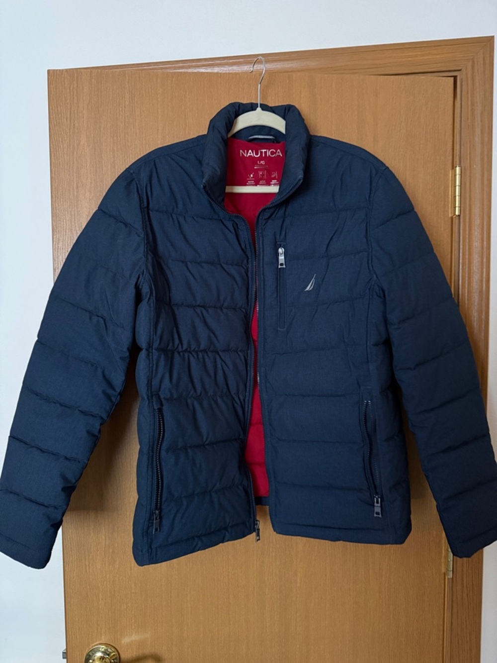 Nautica Men’s Quilted Full‑Zip Jacket – Size Large